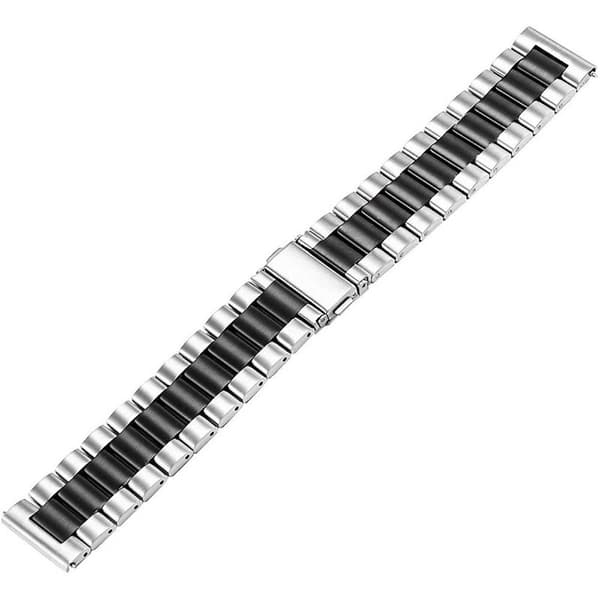 Armband rostfritt stål Samsung Galaxy Watch 4 Classic (42mm) - Silver/Svart