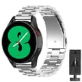 Miniatyrbilde 1 av 3: Armbånd Rustfritt stål Samsung Galaxy Watch 4 (40mm) - Sølv