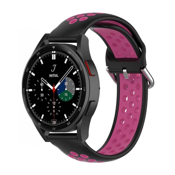 EBN Sport Armband Samsung Galaxy Watch 4 Classic 42mm - Svart/ Mørk rosa