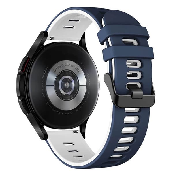 Twin Sport Armband Samsung Galaxy Watch 4 Classic (42mm)- Blå/hvid