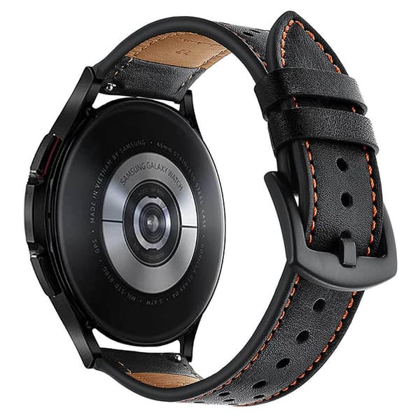 Armbånd lær Samsung Galaxy Watch 4 Classic (46mm) - Svart