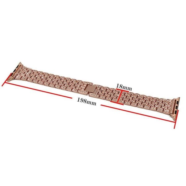 SKALO Teräsranneke Bling Apple Watch Series 1-3 38mm