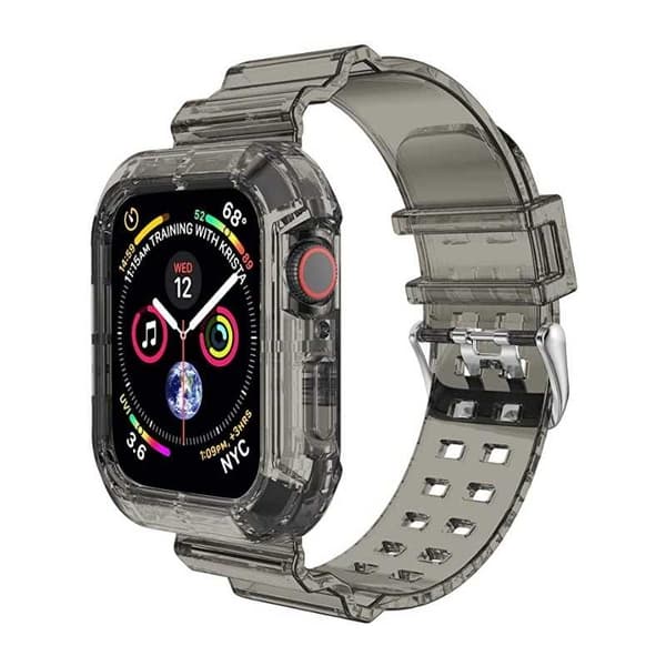 Apple Watch 42/44/45mm Stöttåligt & Genomskinligt Armband