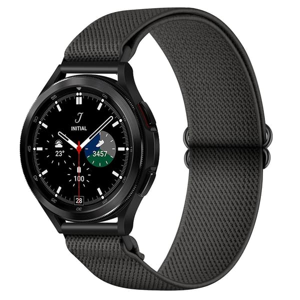 Nylonarmband 20mm för Galaxy Watch4 40mm/44mm m.fl. - Grå