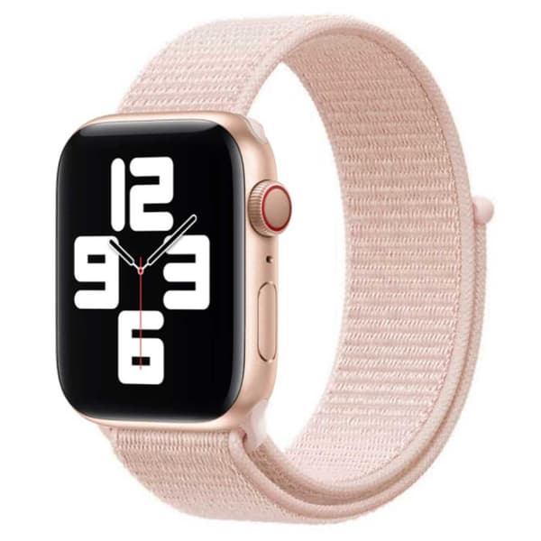 Apple Watch 42/44/45/49 Nylonarmband Rosa Sportloop Kardborreband