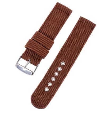 Brunt natoband i två delar 18mm 20mm 22mm 24mm