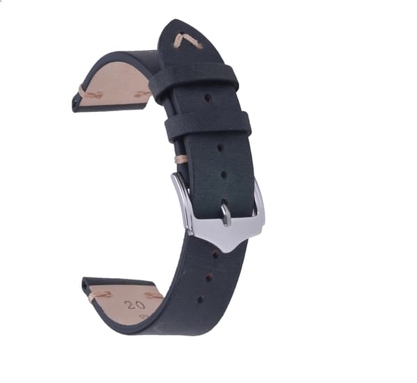 Mörkgrå vintage klockarmband av läder