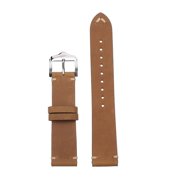 Khaki vintage klockarmband av läder
