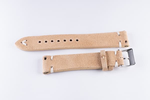 Klockarmband av khaki mocka / läder