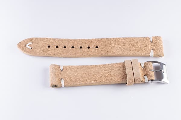 Klockarmband av khaki mocka / läder