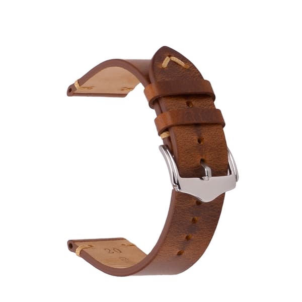 Brunt vintage klockarmband av läder Brun 22mm