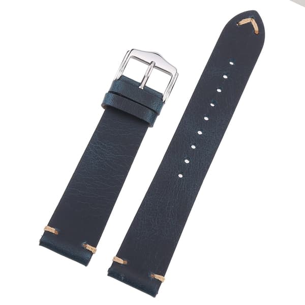 Blått vintage klockarmband av läder