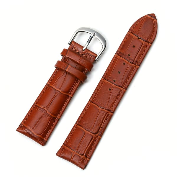 Krokodilmönstrat brunt läder Ruskea 12mm