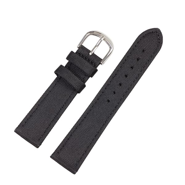 Svart sailcloth klockarmband Musta 22mm