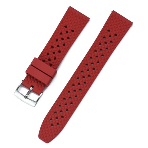 Honeycomb klockarmband av rött FKM gummi