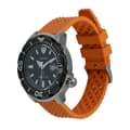 Miniatyrbillede 2 af 3: Honeycomb klockarmband av orange FKM gummi