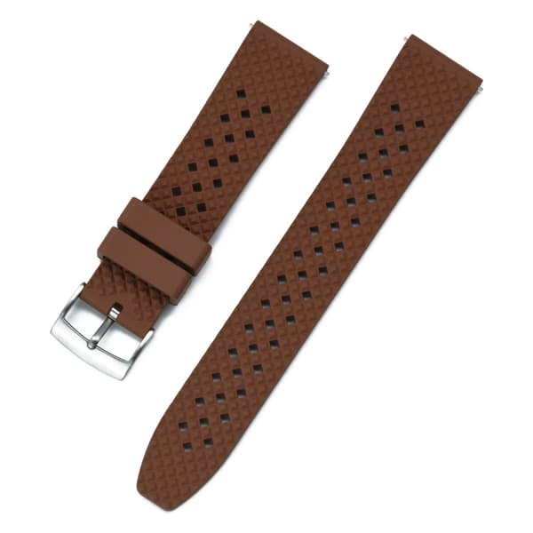 Honeycomb klockarmband av brunt FKM gummi
