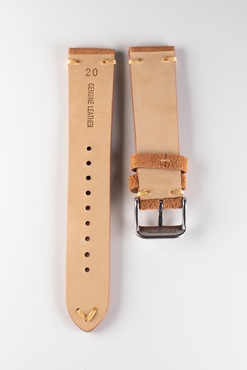 Premium klockarmband av brun mocka