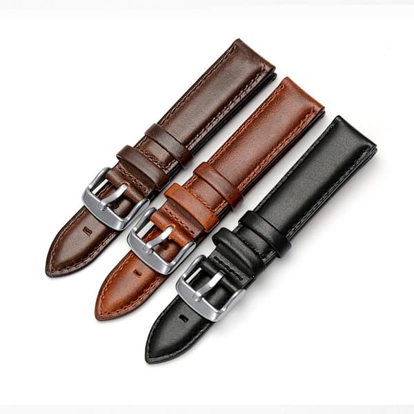 Klockarmband av mörkbrunt läder