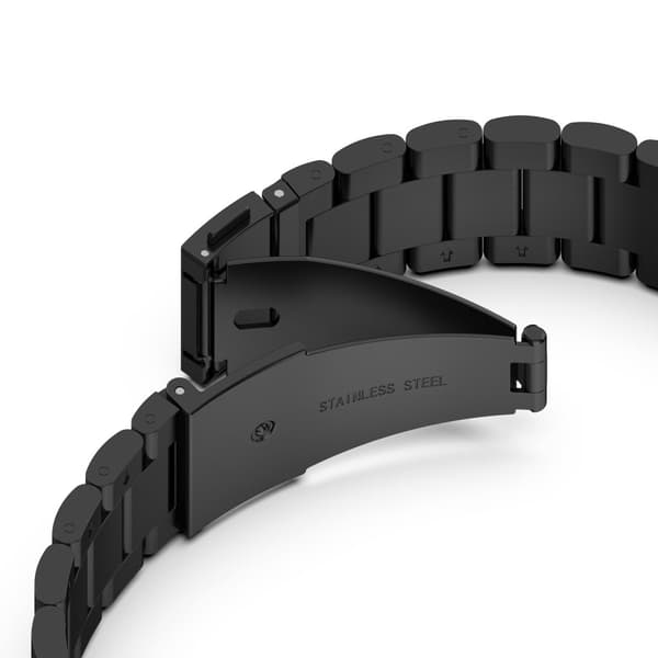INF Urrem 22 mm Huawei Watch GT / Magic / TicWatch Pro rustfrit stål Sort