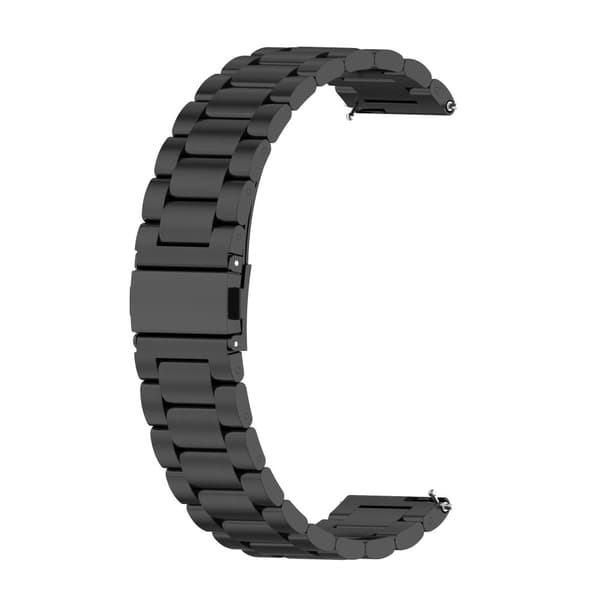 INF Klokkereim 22 mm Huawei Watch GT / Magic / TicWatch Pro rustfritt stål Sort
