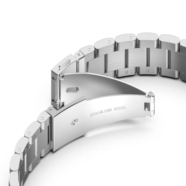 INF Urrem 22 mm Huawei Watch GT / Magic / TicWatch Pro rustfrit stål Sølv