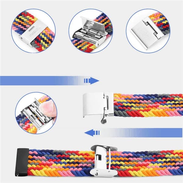 Flätat Elastiskt Armband Apple watch 6 (44mm) - Blå