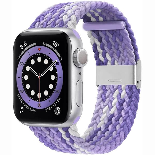 Punottu elastinen rannekoru Apple watch 6 (44mm) - gradientpurple