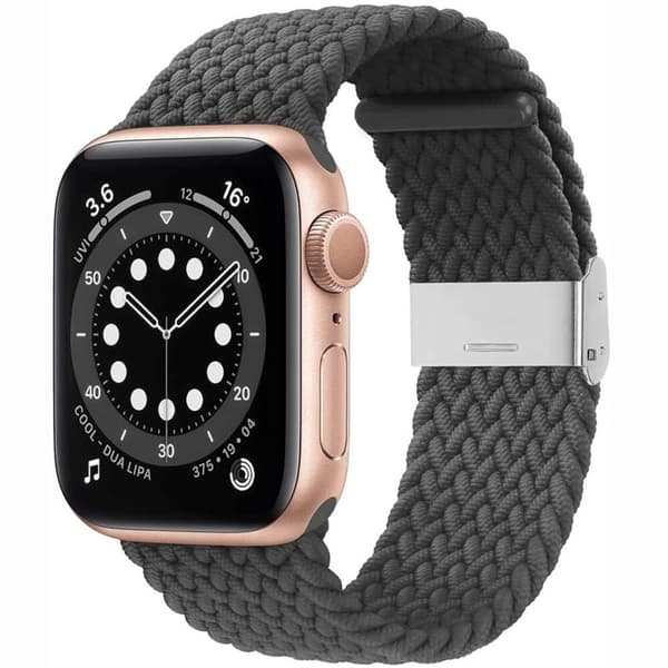 Flätat Elastiskt Armband Apple watch 6 (44mm) - Skygrey
