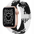 Miniatyrbild 1 av 2: Flätat Elastiskt Armband Apple watch 6 (40mm) - Svart vit