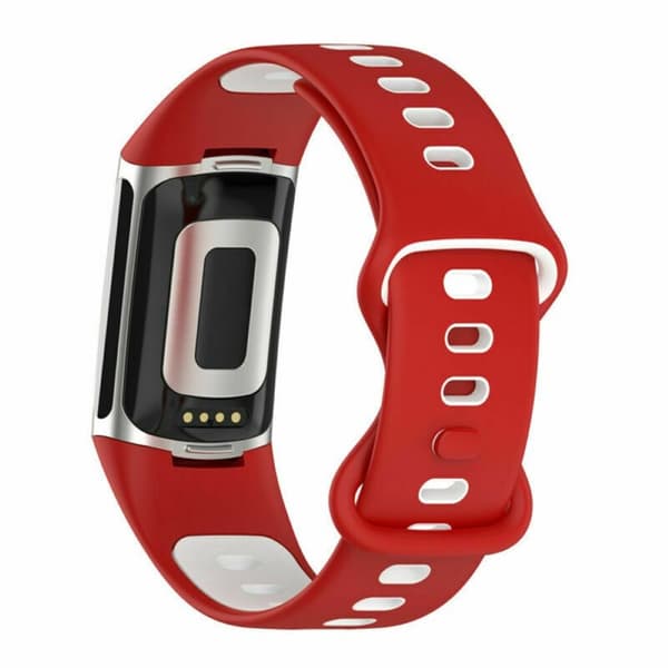 Twin Sport Rannekoru Armband Fitbit Charge 5 - Punainen/valkoinen