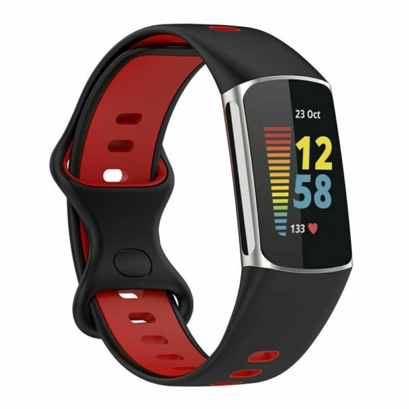 Twin Sport Armband Fitbit Charge 5 - Svart/röd