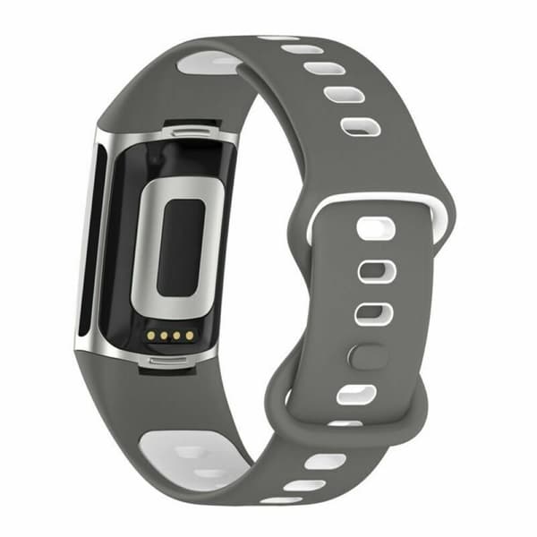 Twin Sport Rannekoru Armband Fitbit Charge 5 - Harmaa/valkoinen