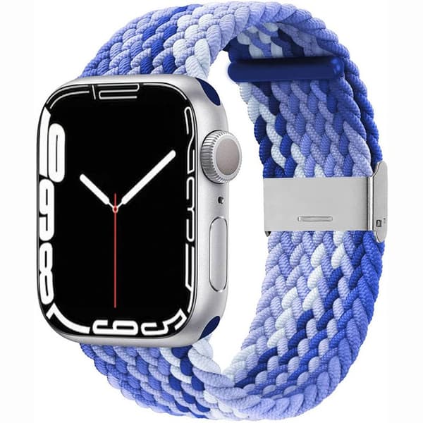 Punottu elastinen rannekoru Apple Watch 7 (45mm) - gradientblue