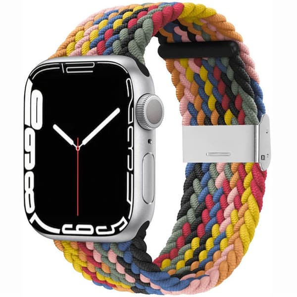 Flettet Elastik Armbånd Apple Watch 7 (41mm) - rainbow