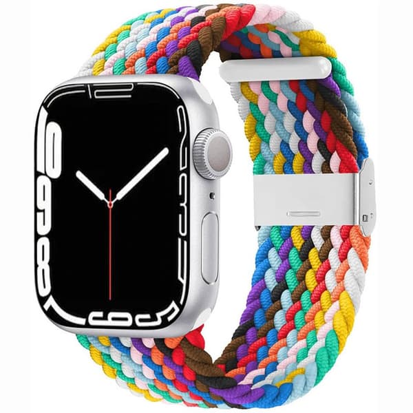 Flettet Elastik Armbånd Apple Watch 7 (41mm) - Army