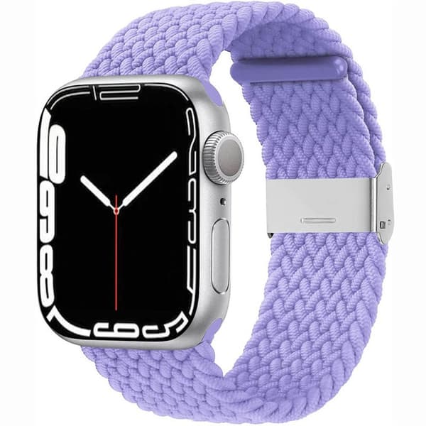 Flettet Elastik Armbånd Apple Watch 7 (41mm) - lightpurple