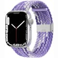 Miniatyrbillede 1 af 2: Flettet Elastik Armbånd Apple Watch 7 (41mm) - gradientpurple
