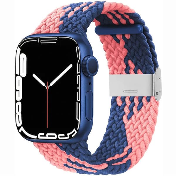 Flätat Elastiskt Armband Apple Watch 7 (41mm) - Blue Powder
