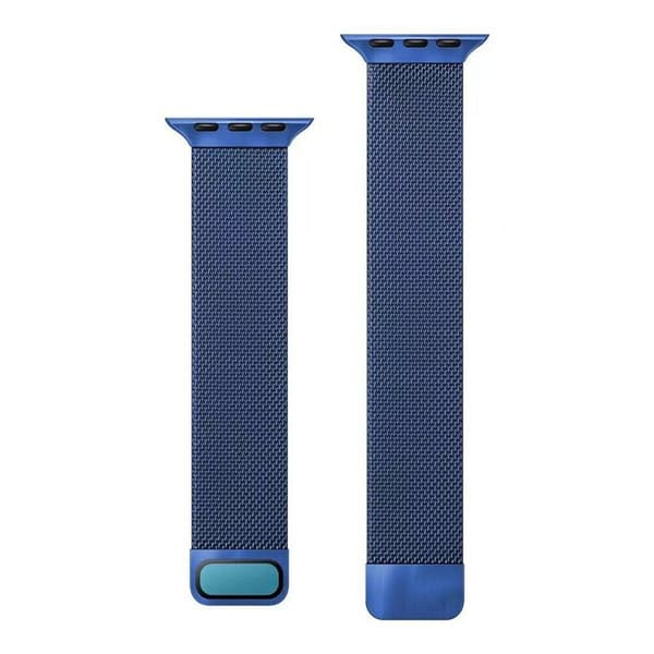 Milanese Armband Apple Watch 7 (45mm) - Blå
