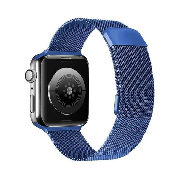Milanese Armband Apple Watch 7 (45mm) - Blå