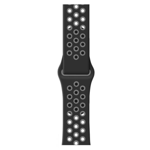 Apple Watch 42/44/45/49 Armband Silikon Sportarmband Svart Grå