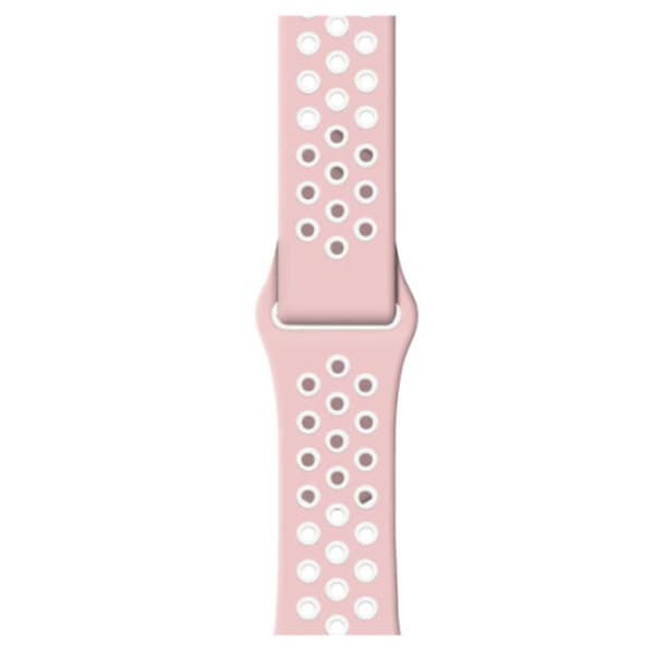 Apple Watch 42/44/45/49 Yhteensopiva rannekoru silikonirannekoru vaaleanpunainen valkoinen