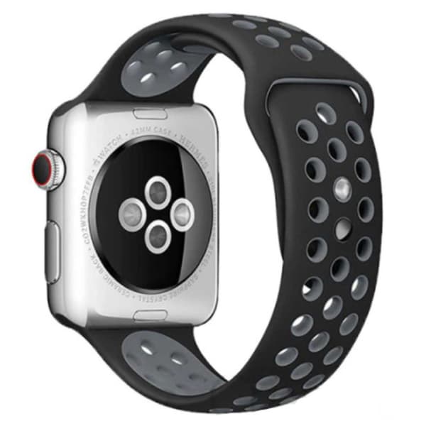 Apple Watch 38/40/41 Yhteensopiva rannekoru silikonirannekoru musta harmaa
