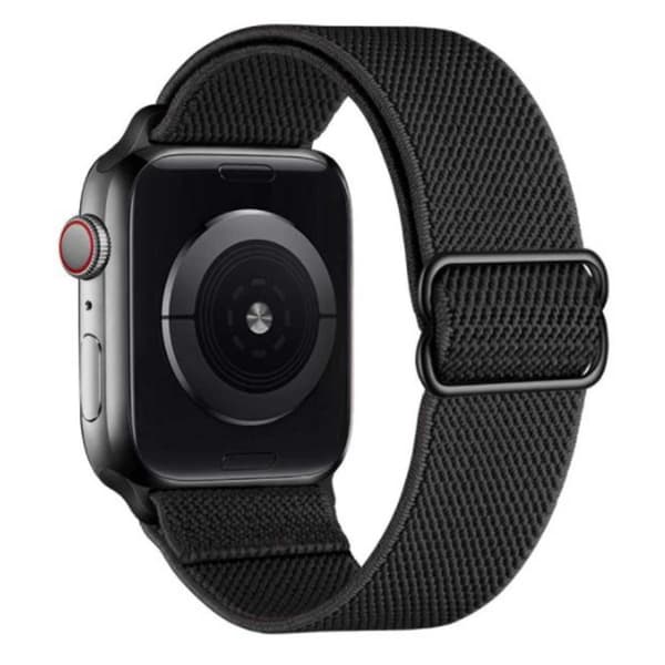 Apple Watch 38/40/41 Rannekoru nylon musta