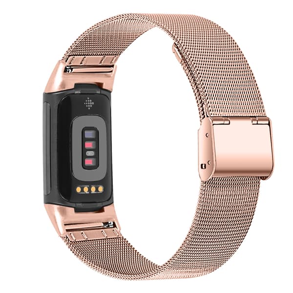 INF Fitbit Charge 5 armbånd i rustfrit stål Rosaguld