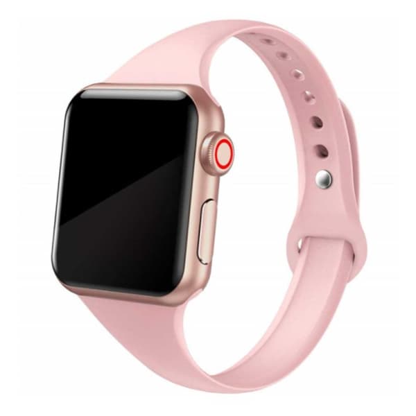 Smalt Apple Watch Silikonarmband 42/44/45/49 Rosa