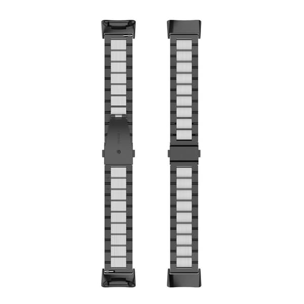 Rustfrit stål armbånd Fitbit Charge 5 - Sort/sølv