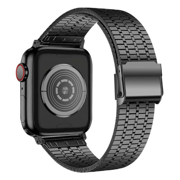 Mesh Armbånd rustfrit stål  Apple Watch 7  (45mm) - Sort