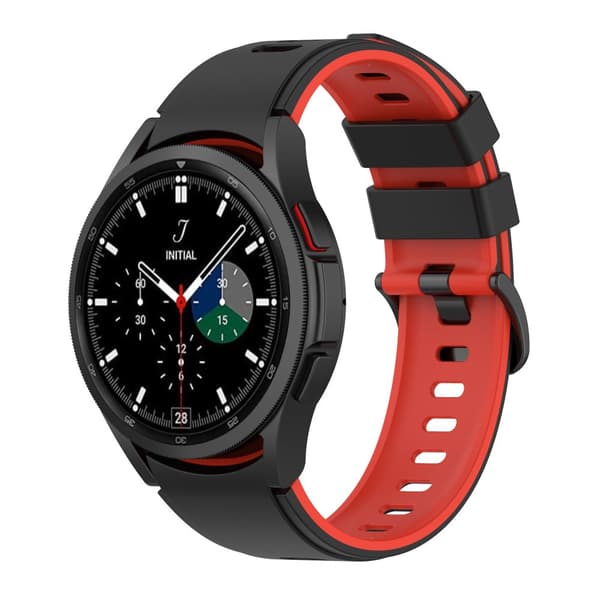 INF Samsung Galaxy Watch 4 Classic armbånd silikon Svart+rød